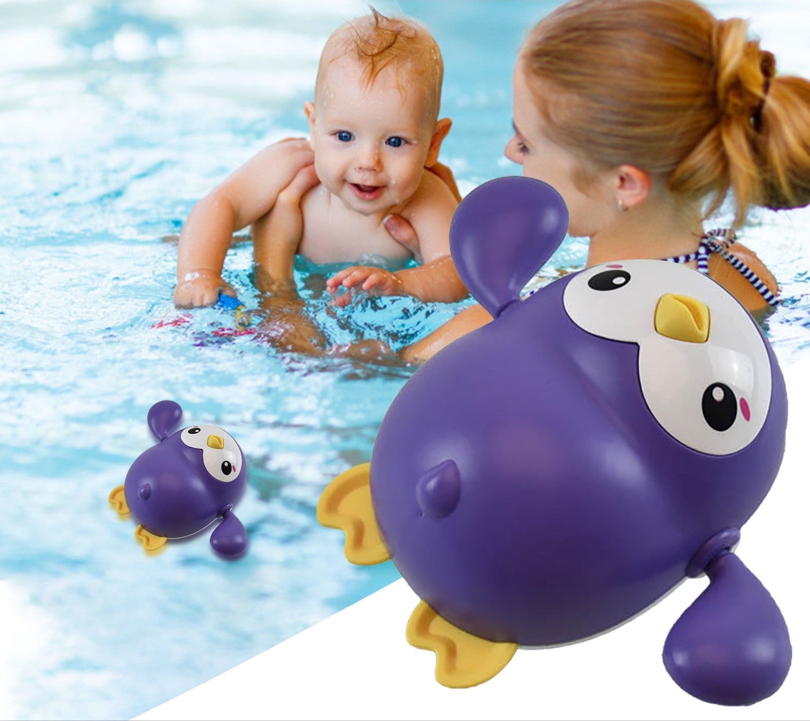 Little Penguin Wind-Up Bath Toy for Kids-0